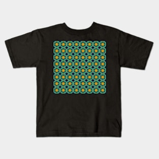 Retro geometrical 1970's style pattern Kids T-Shirt